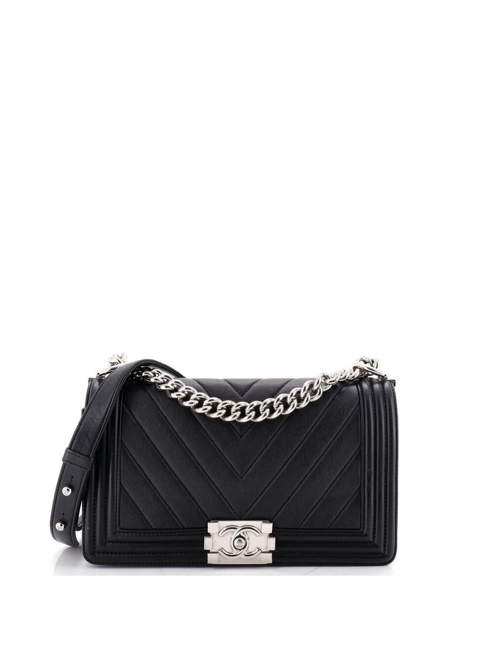Chanel Boy Flap Bag Chevron Calfskin #373268C44B